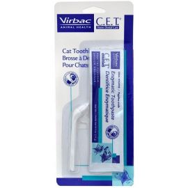 Virbac Cat Toothbrush with Toothpaste Sample Packet
